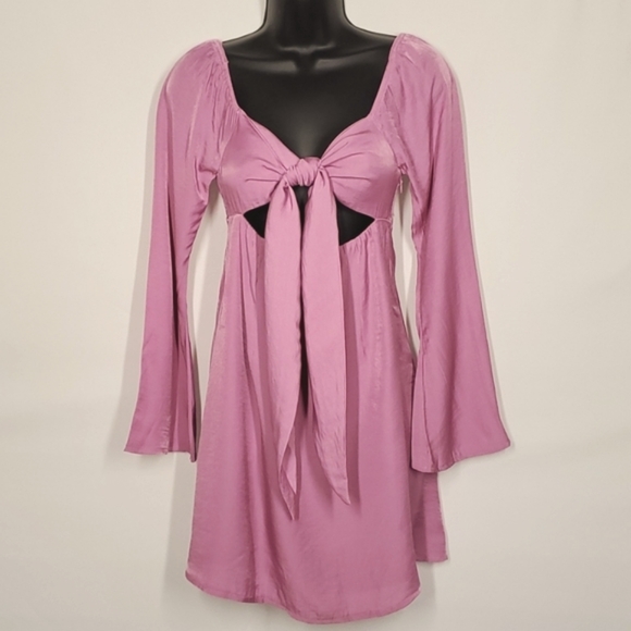 Princess Polly Adriana Tie front Mini dress - Picture 4 of 14